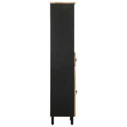 Berkfield Home Beautiful Bathroom Cabinet 38x33.5x160 cm Solid Wood Mango in Black - thumbnail 4