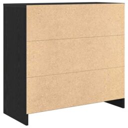 Berkfield Home Sideboard with Drawer Black Oak 80x34x76 cm Engineered Wood - Size: 80 x 34 x 76 cm - thumbnail 8