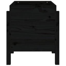 Berkfield Home Beautiful Garden Planter Black 62x50x57 cm Solid Wood Pine - Size: 62 x 50 x 57 cm - thumbnail 5