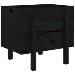 Berkfield Home Beautiful Garden Planter Black 62x50x57 cm Solid Wood Pine - Size: 62 x 50 x 57 cm - thumbnail 6