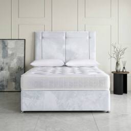 DS Living Kingsley White Divan Bed - Size: Single - thumbnail 3