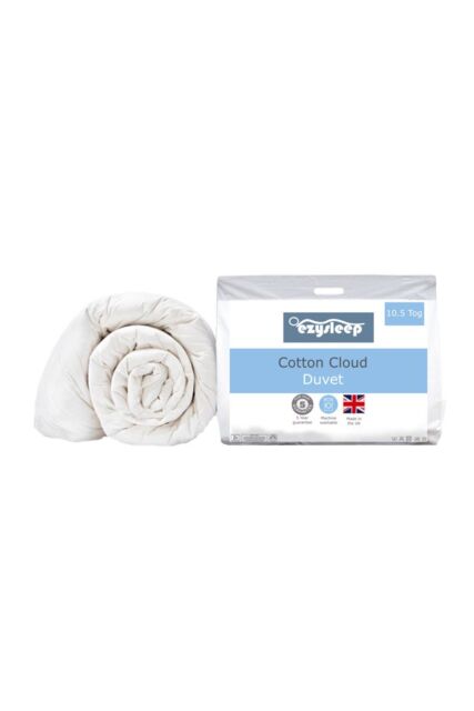 Ezysleep 10.5 Tog Feels Like Down Cotton Cloud Duvet in White - Size: Double - image 1