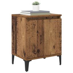 Berkfield Home Old Wood Nightstand Old wood Solid wood, metal 40 x 30 x 50 cm in Brown - thumbnail 3