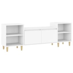 Berkfield Home TV Cabinet White 160x35x55 cm Engineered Wood - Size: 160 x 35 x 55 cm - thumbnail 2