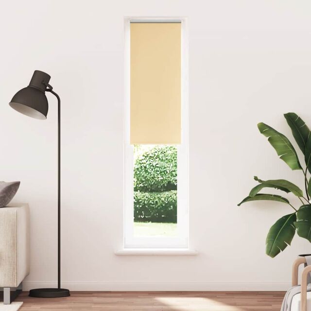 Berkfield Home Roller Blind Blackout Beige 50x210 cm Fabric Width 45.7 cm Polyester - image 1