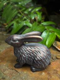 Inspirational Gifting Baby Rabbit Sculpture Ornament in Bronze effect Aluminium - thumbnail 6