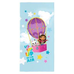 Gabby's Dollhouse Up Up The Air Cotton Towel in Bright Blue - thumbnail 1