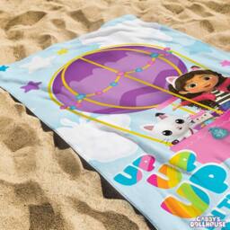 Gabby's Dollhouse Up Up The Air Cotton Towel in Bright Blue - thumbnail 3