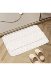 Living and Home Soft Non-Slip Polyester Bath Mat in Beige - Size: 50 x 80 cm - thumbnail 7