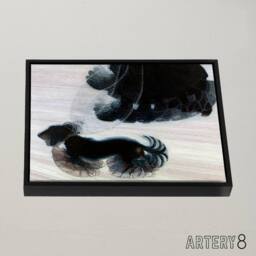 "Artery8 Giacomo Balla Dynamism Of A Dog On A Leash Framed Canvas Wall Art Print - Size: W12"" x H16""" - thumbnail 2