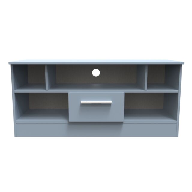 Ready Assembled 2 U Trent 1 Drawer TV & Media Unit (Ready Assembled) in Light Blue - image 1