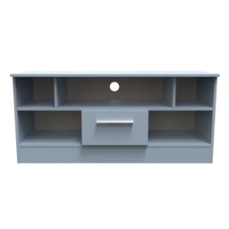Ready Assembled 2 U Trent 1 Drawer TV & Media Unit (Ready Assembled) in Light Blue