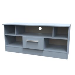 Ready Assembled 2 U Trent 1 Drawer TV & Media Unit (Ready Assembled) in Light Blue - thumbnail 3