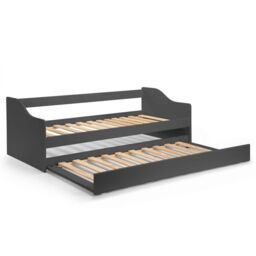 Ashfield Premier Anthracite Day Bed & Pull Out Bed in Charcoal - Size: Single - thumbnail 6