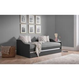 Ashfield Premier Anthracite Day Bed & Pull Out Bed in Charcoal - Size: Single - thumbnail 1