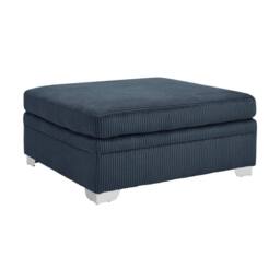 Home Detail Alcott Corner Sofa, Left Hand Facing With Footstool in Dark Blue - thumbnail 3