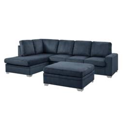 Home Detail Alcott Corner Sofa, Left Hand Facing With Footstool in Dark Blue - thumbnail 2