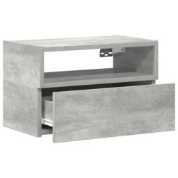 Berkfield Home Wall-mounted Bedside Cabinets 2 pcs Concrete Grey 45x26x28.5 cm - thumbnail 5