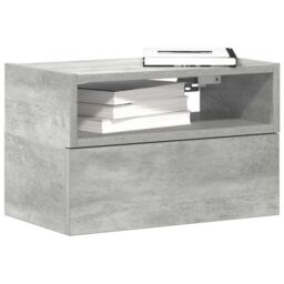 Berkfield Home Wall-mounted Bedside Cabinets 2 pcs Concrete Grey 45x26x28.5 cm - thumbnail 1