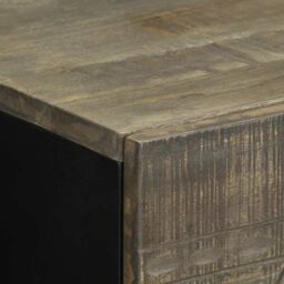 Berkfield Home Bedside Cabinet Light Grey 50x33x60 cm Solid Wood Mango - Size: 50 x 33 x 60 cm - thumbnail 6