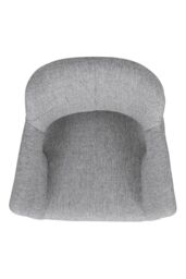 Living and Home 2Pcs Grey Linen Dining Chair with Metal Legs - thumbnail 8