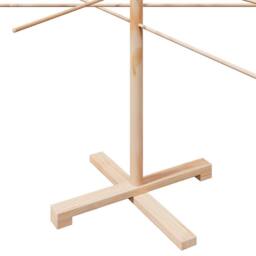 Berkfield Home Beautiful Wooden Christmas Tree for Decoration 210 cm Solid Wood Pine in Brown - thumbnail 6