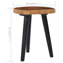 Berkfield Home Coffee Table 40x45 cm Solid Teak in Brown - thumbnail 5