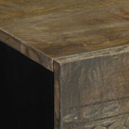 Berkfield Home Bedside Cabinet Light Grey 50x33x60 cm Solid Wood Mango - Size: 50 x 33 x 60 cm - thumbnail 6
