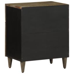 Berkfield Home Bedside Cabinet Light Grey 50x33x60 cm Solid Wood Mango - Size: 50 x 33 x 60 cm - thumbnail 5