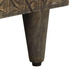 Berkfield Home Bedside Cabinet Light Grey 50x33x60 cm Solid Wood Mango - Size: 50 x 33 x 60 cm - thumbnail 8