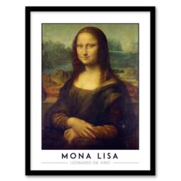 Artery8 Leonardo Da Vinci Mona Lisa La Gioconda Portrait Framed Wall Art Print in Brown - Size: A4 - thumbnail 1