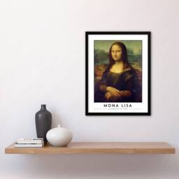 Artery8 Leonardo Da Vinci Mona Lisa La Gioconda Portrait Framed Wall Art Print in Brown - Size: A4 - thumbnail 4
