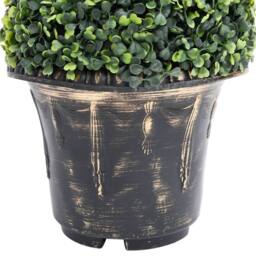 Berkfield Home Lush Artificial Boxwood Spiral Plant with Pot Green 89 cm - thumbnail 4