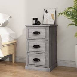 Berkfield Home Bedside Cabinet Grey Sonoma 39x39x67 cm Engineered Wood - Size: 39 x 39 x 67 cm - thumbnail 2