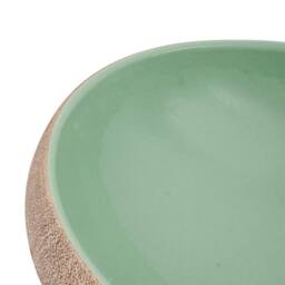 Berkfield Home Countertop Basin Green & Brown Oval 59x40x15 cm Ceramic - Size: 59 x 40 x 15 cm - thumbnail 7