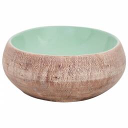 Berkfield Home Countertop Basin Green & Brown Oval 59x40x15 cm Ceramic - Size: 59 x 40 x 15 cm - thumbnail 5