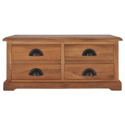 Berkfield Home Coffee Table 68x68x30 cm Solid Teak Wood in Brown - Size: 68 x 68 x 30 cm - thumbnail 2