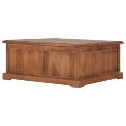 Berkfield Home Coffee Table 68x68x30 cm Solid Teak Wood in Brown - Size: 68 x 68 x 30 cm - thumbnail 5