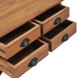 Berkfield Home Coffee Table 68x68x30 cm Solid Teak Wood in Brown - Size: 68 x 68 x 30 cm - thumbnail 4