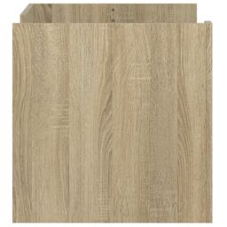 Berkfield Home Coffee Table Sonoma Oak 80x50x50 cm Engineered Wood in Brown - Size: 80 x 50 x 50 cm - thumbnail 5