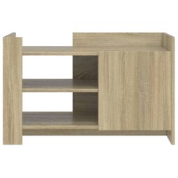 Berkfield Home Coffee Table Sonoma Oak 80x50x50 cm Engineered Wood in Brown - Size: 80 x 50 x 50 cm - thumbnail 4