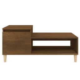 Berkfield Home Coffee Table Brown Oak 100x50x45 cm Engineered Wood - Size: 100 x 50 x 45 cm - thumbnail 5