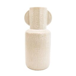 Madison & Mayfair Art Deco Style Cream Vase with a Wide Neck - thumbnail 2