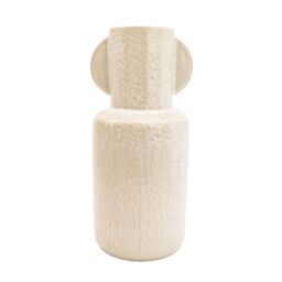 Madison & Mayfair Art Deco Style Cream Vase with a Wide Neck - thumbnail 3