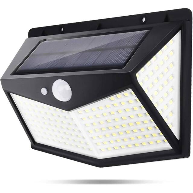 FLAVORA LED Solar Wall Lights 212 LED PIR Motion Sensor Security Lamps 1 Pack in Black - image 1