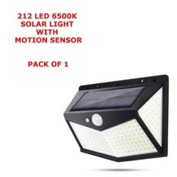 FLAVORA LED Solar Wall Lights 212 LED PIR Motion Sensor Security Lamps 1 Pack in Black - thumbnail 3