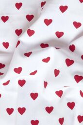Homescapes Cotton Heart Decorative Sofa Throw in Red - Size: 150 cm x 200 cm - thumbnail 4