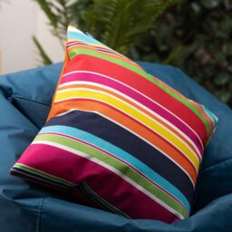 icon Indoor & Outdoor Waterproof Cushion Set of 2 Technicolour Geometric Waterproof Cushion in Orange - Size: 43 cm x 43 cm - thumbnail 2