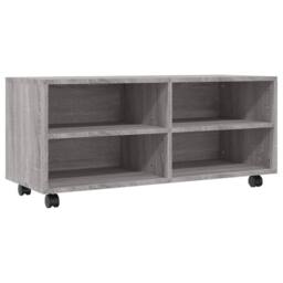 Berkfield Home TV Cabinet with Castors Grey Sonoma 90x35x35 cm Engineered Wood - Size: 90 x 35 x 35 cm - thumbnail 1