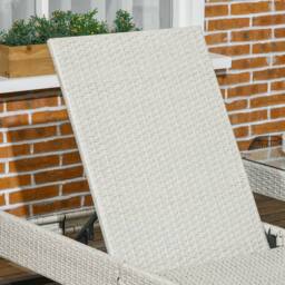 STILVORA Sun Lounger Set with 5-Position Recliner Light Grey - thumbnail 8